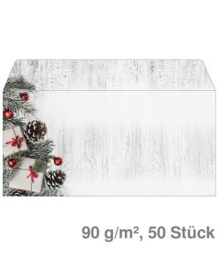 Sigel Briefumschlag DL "Scandinavian Christmas", ohne Fenster, nassklebend 90g/m² 50St.
