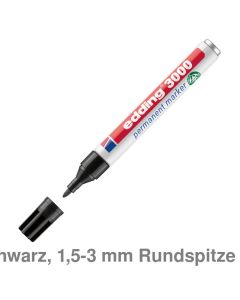 Edding Permanentmarker 3000 schwarz 1,5-3 mm Rundspitze