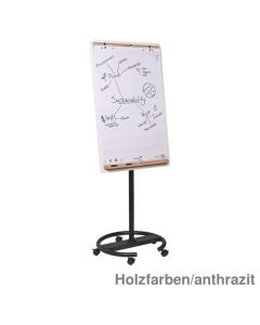 Legamaster Flipcharttafel "Sketch Infinite" holzfarben/anthrazit Rundfuß