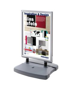 Franken Kundenstopper "Tank" A1 silber 67 x 112,3 cm