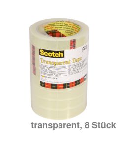 Scotch Klebeband "Transparent 550" transparent 19 mm x 66 m