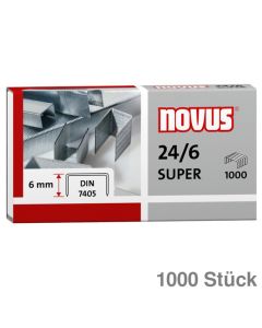 Novus Heftklammern 24/6 Super verzinkt 1.000St.