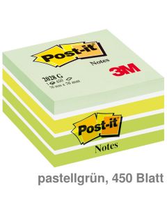 Post-it Haftnotiz-Würfel pastellgrün 76 x 76 mm 450Bl.