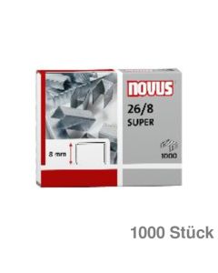 Novus Heftklammern 26/8 verzinkt 1.000St.