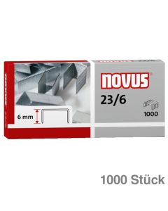 Novus Heftklammern 23/6 verzinkt 1.000St.