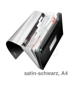 Leitz Fächermappe A4 "Style" satinschwarz 6 Fächer