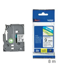 Brother Schriftband "TZe" weiß/schwarz 9 mm x 8 m