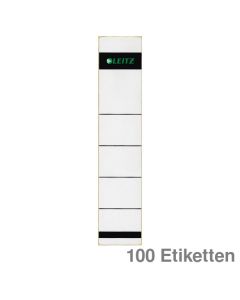 Leitz Ordner-Rückenschilder grau 39 x 192 mm 100Et.