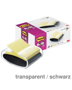 Post-it Haftnotiz-Spender "Super Sticky Z-Notes" transparent / schwarz