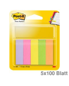 Post-it Haftmarker "Page Marker" Neon mehrfarbig 15 x 50 mm 5x100Bl.