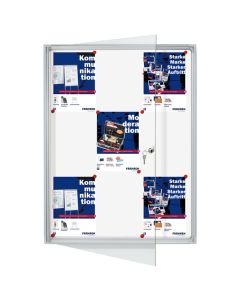 Franken Schaukasten "X-tra! Line" weiß/silber 730 x 35 x 980 mm