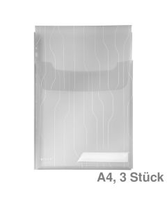 Leitz Organisationshüllen A4 "CombiFile Maxi" PP transparent genarbt, 200 my 3St.