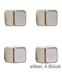 Franken Haftmagnet, 10x10mm silber 3.000g 4St.