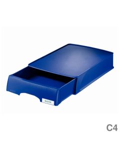 Leitz Briefkorb A4 "Plus", mit Schublade blau 255 x 376 x 70 mm