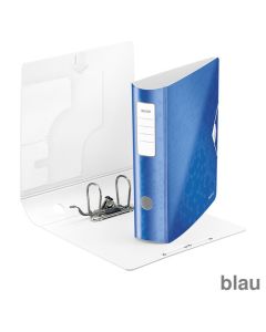 Leitz Ordner A4 "Active WOW" blau-metallic 82 mm