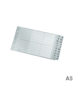 Leitz PP-Register A5 quer, A-Z grau 238 x 130 mm
