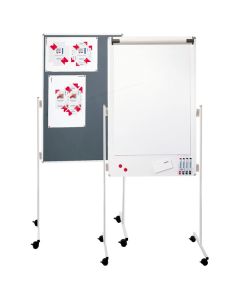 Franken Multifunktionstafel "Kombiflipchart" grau/weiß 76 x 121 cm