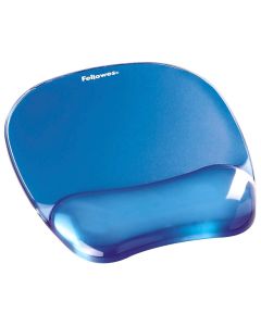 Fellowes Mauspad, mit Handgelenkstütze "Crystals Gel" blau 200 x 230 x 25 mm