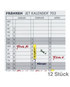 Franken Datumstreifen transparent 140 x 420 mm 12St.