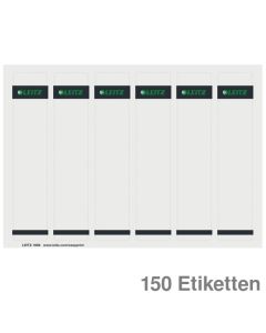 Leitz Ordner-Rückenschilder grau 39 x 191 mm 150Et.