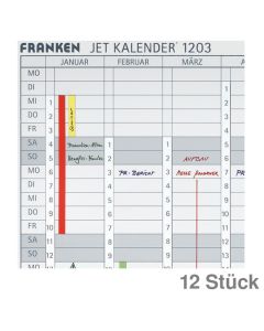 Franken Datumstreifen weiß 191 x 695 mm 12St.
