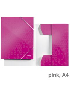Leitz Eckspannermappe A4 "WOW" pink-metallic