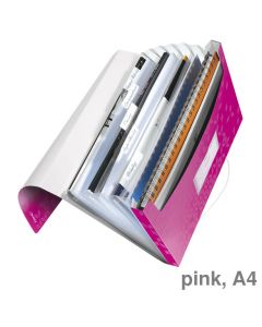 Leitz Fächermappe A4 "WOW" pink 6 Fächer