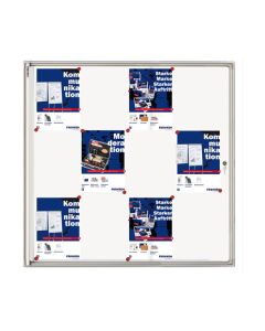 Franken Schaukasten "X-tra! Line" weiß/silber 960 x 35 x 980 mm