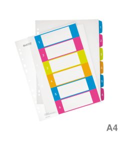 Leitz PP-Register A4 "WOW", 1-6 mehrfarbig 245 x 305 mm