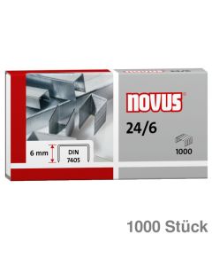 Novus Heftklammern 24/6 verzinkt 1.000St.