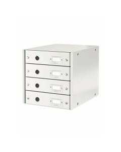Leitz Schubladenbox "Click & Store" perlweiß 4 gechlossene Schübe