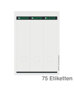 Leitz Ordner-Rückenschilder grau 61 x 285 mm 75Et.