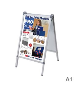 Franken Kundenstopper "Outdoor Pro" A1 silber 60 x 84 cm