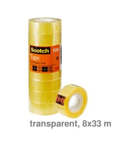 Scotch Klebeband "Standard 508" transparent 19 mm x 33 m 8St.