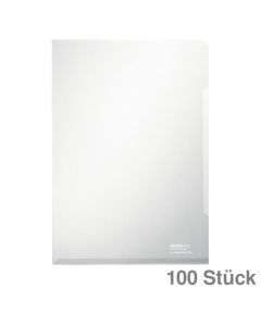 Leitz Sichthüllen A4 "Premium", geklebte Unterkante transparent glasklar, 150 my 100St.