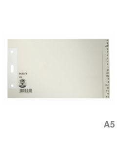 Leitz Tauen-Register A5 quer, A-Z grau 240 x 140 mm