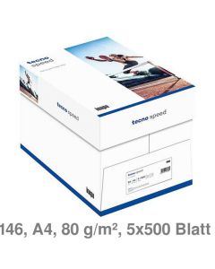 Kopierpapier A4 "Tecno Speed" weiß, CIE 146 80g/m² 5x500Bl.