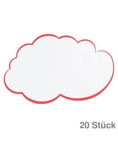 Franken Moderationskarten Wolke weiß/rot 25 x 42 cm 20St.