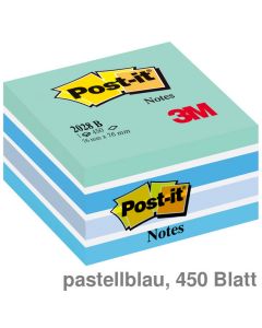 Post-it Haftnotiz-Würfel pastellblau 76 x 76 mm 450Bl.