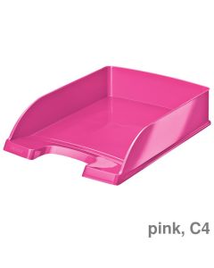 Leitz Briefkorb A4 "WOW Plus" pink 255 x 360 x 70 mm