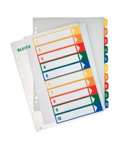 Leitz PP-Register A4, 1-10 mehrfarbig 245 x 305 mm