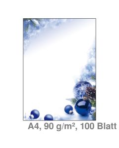 Sigel Designpapier A4 "Weihnachten" Blue Harmony 90g/m² 100Bl.
