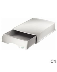 Leitz Briefkorb A4 "Plus", mit Schublade grau 255 x 376 x 70 mm