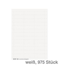 Leitz Beschriftungsschilder "Alpha", 4-zeilig weiß 60 x 21 mm 975St.