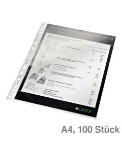 Leitz Prospekthüllen A4 "Premium" transparent glasklar, 80 my 100St.