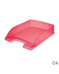 Leitz Briefkorb A4 "Plus" rot frost 255 x 360 x 70 mm