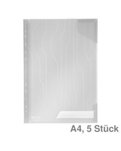 Leitz Organisationshüllen A4 "CombiFile" PP transparent genarbt, 200 my 5St.