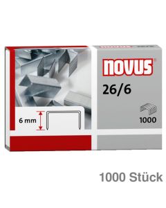 Novus Heftklammern 26/6 verzinkt 1.000St.