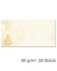 Sigel Briefumschlag DL "Graceful Christmas", ohne Fenster, nassklebend 90g/m² 50St.