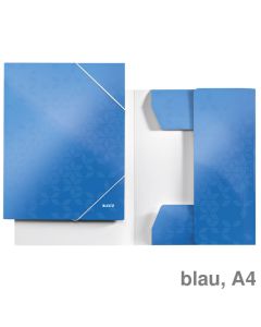Leitz Eckspannermappe A4 "WOW" blau-metallic